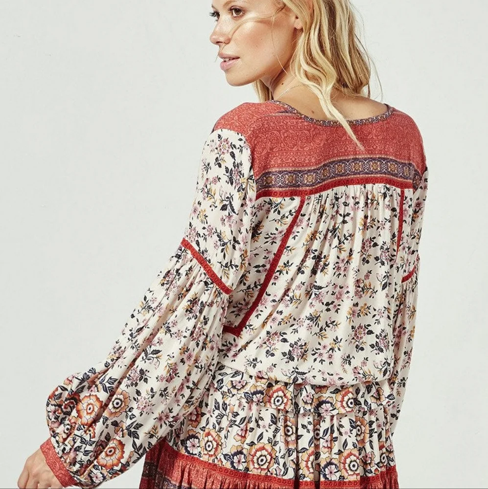 🪄 Spell Elle Blouse in Rosewood - M